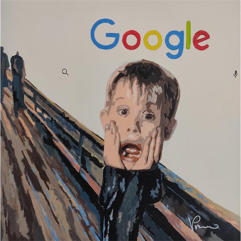 Gemälde Kevin don't scream von Przemo | Gemälde Pop-Art Porträt Pop-Ikonen Acryl