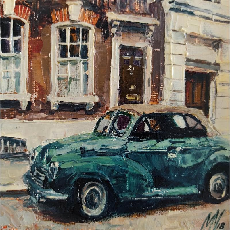 Gemälde GREEN CAR von Niko Marina  | Gemälde Figurativ Öl