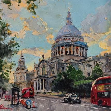 Painting ST PAUL'S CATHEDRAL by Marina Nikonova | Painting Figurative Oil Urban
