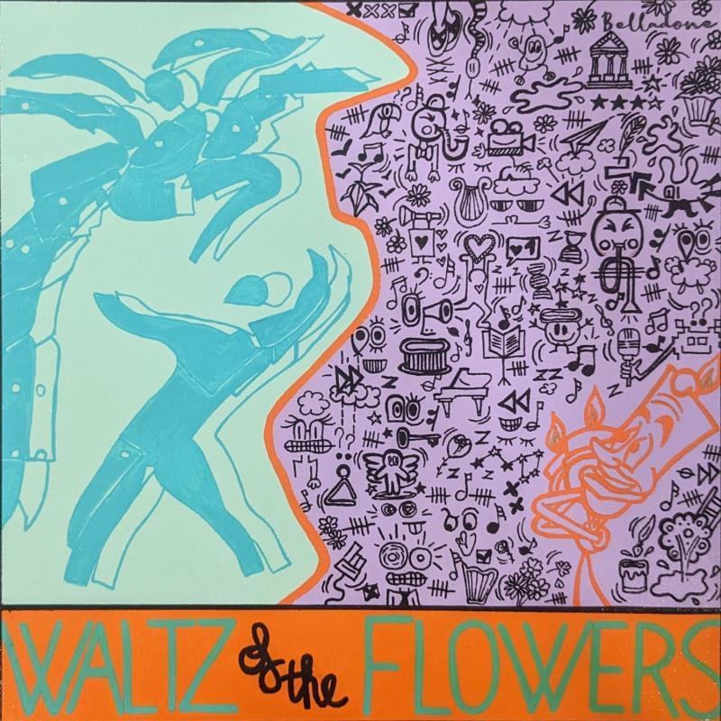 Painting Waltz of the flowers by Belladone | Painting Pop-art Acrylic Pop icons