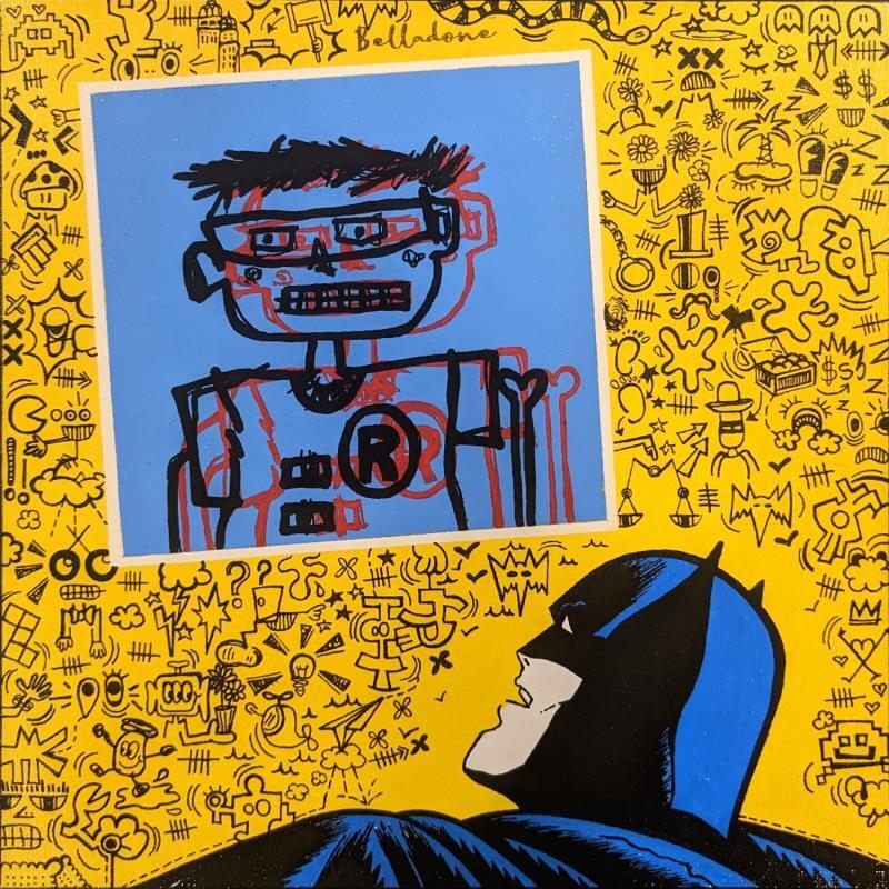 Painting The dark knight by Belladone | Painting Pop art Mixed Portrait Pop icons