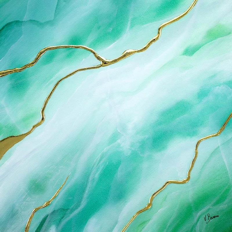 Painting Onyx jade by Baroni Victor | Painting Abstract Acrylic Minimalist