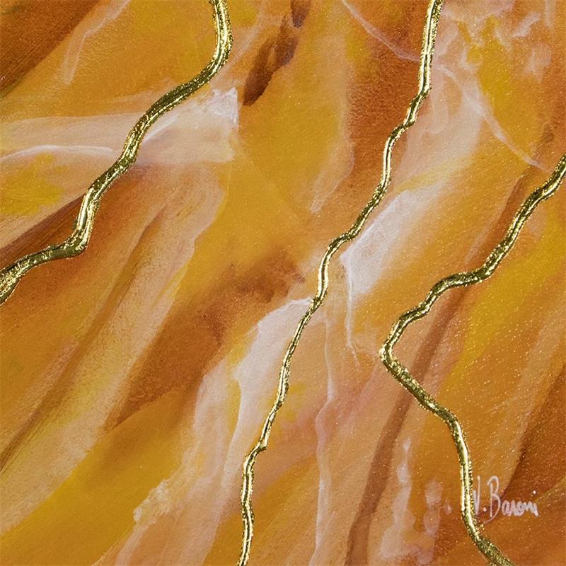 Painting Onyx d'ambre II by Baroni Victor | Painting Abstract Acrylic Minimalist