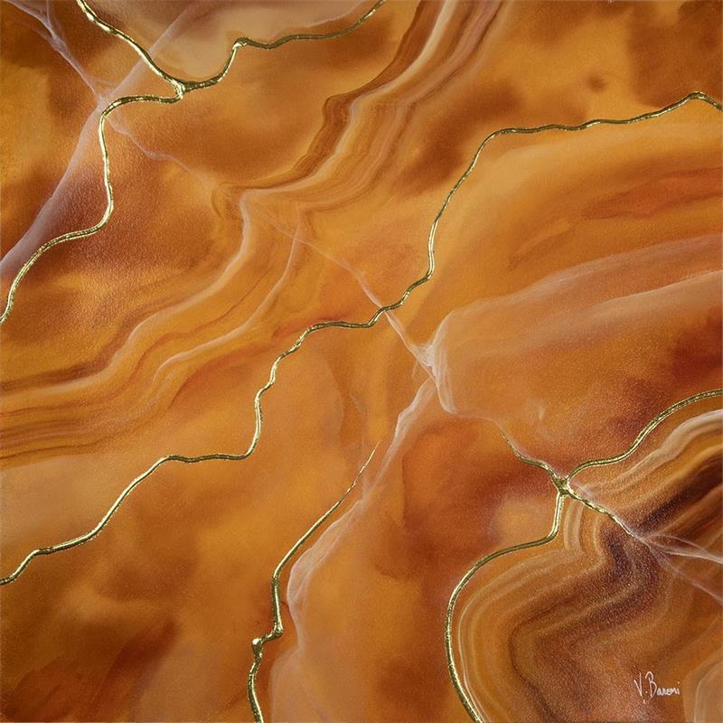 Painting Ambre agate by Baroni Victor | Painting Abstract Minimalist Acrylic