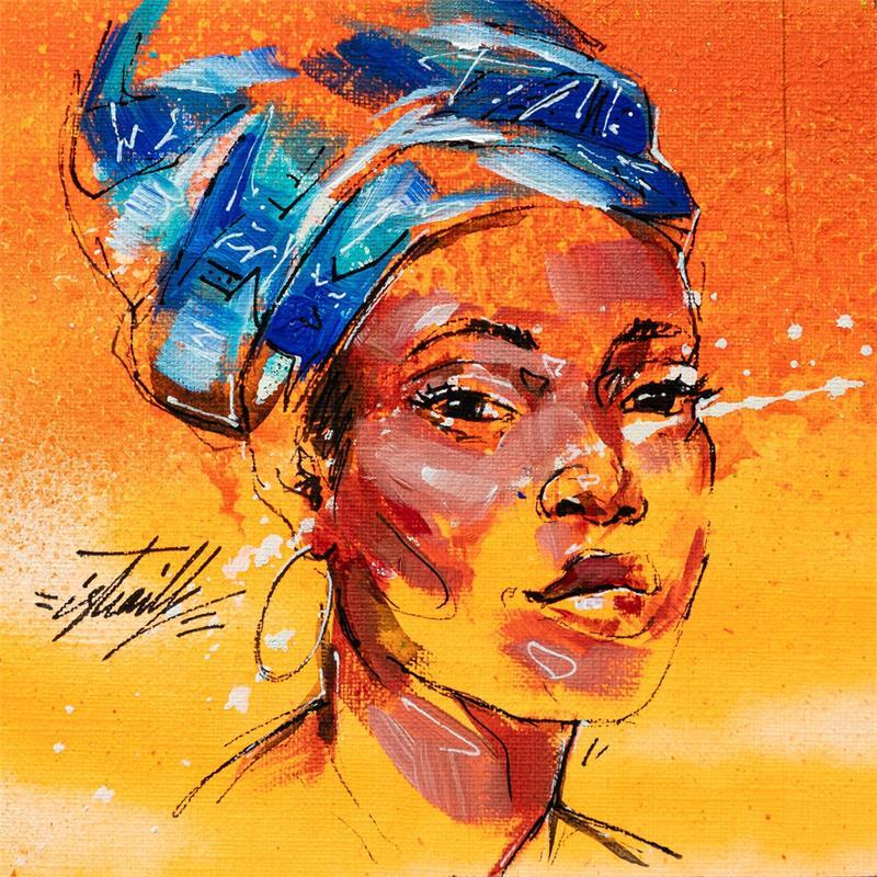 Painting KENZI by Istraille | Painting Street art Portrait Acrylic