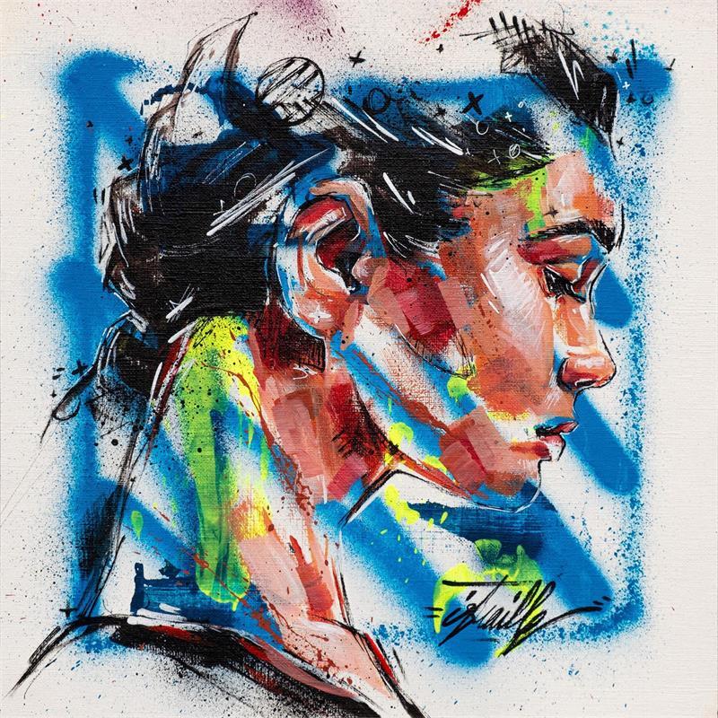 Painting CORA by Istraille | Painting Street art Portrait Mixed
