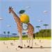 Peinture Girafe et citron par Lionnet Pascal | Tableau Surréalisme animaux Acrylique