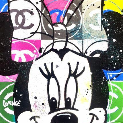 Peinture Minnie, I love Chanel par Cornée Patrick | Tableau Pop Art Acrylique, Graffiti, Huile, Mixte icones Pop, Portraits
