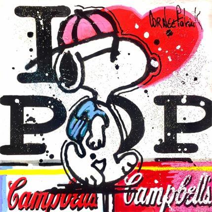 Painting Snoopy I love Pop  by Cornée Patrick | Painting Pop art Acrylic, Graffiti, Mixed, Oil Life style, Pop icons, Portrait