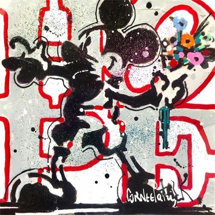 Painting Mickey hope grey by Cornée Patrick | Painting Pop art Acrylic, Graffiti, Mixed, Oil Life style, Pop icons, Portrait