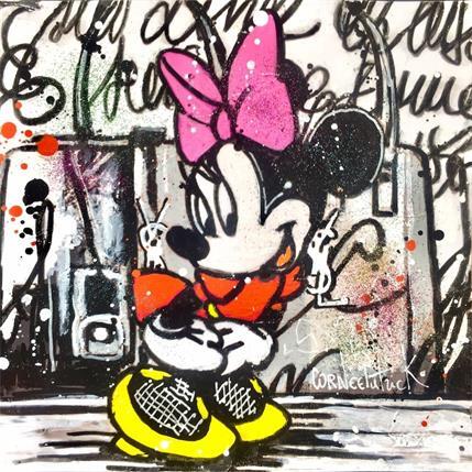 Painting Minnie aime les sacs à main Yves St Laurent by Cornée Patrick | Painting Pop art Graffiti, Mixed Life style, Pop icons