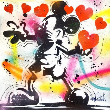 Painting Mickey is in love by Cornée Patrick | Painting Street art Acrylic, Graffiti, Mixed Pop icons