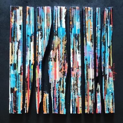 Peinture Bc 9 street multi bleu par Langeron Luc | Tableau