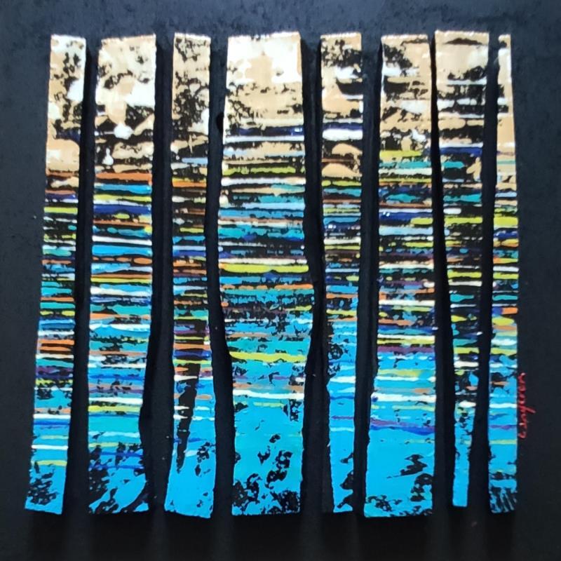 Painting Bc8 impression ocre bleu fine vert by Langeron Luc | Painting  Acrylic, Resin, Wood