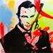 Peinture 007 par Mestres Sergi | Tableau Pop-art Portraits Icones Pop Graffiti Carton Acrylique