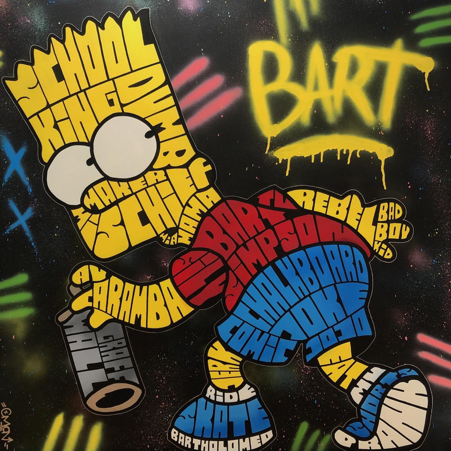 Painting Bart Simpson by Cmon | Carré d'artistes