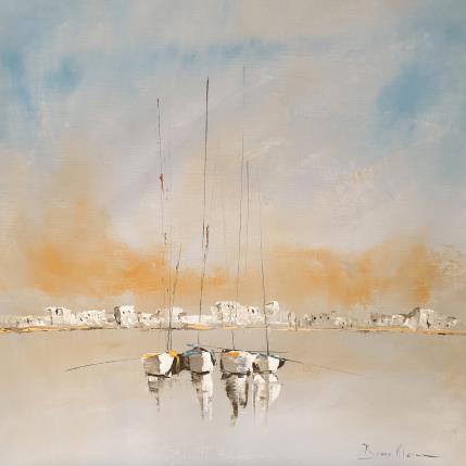 Painting Le jour se leve by Klein Bruno | Painting Figurative Oil Landscapes, Marine