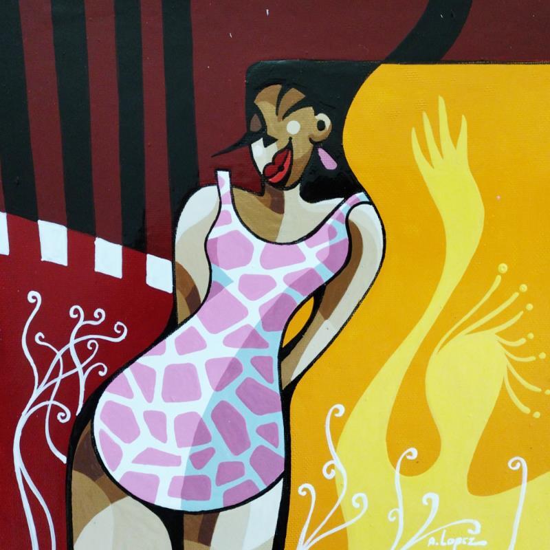 Painting Les intentions cachées by Lopez Alfredo | Painting Figurative Acrylic Life style, Pop icons