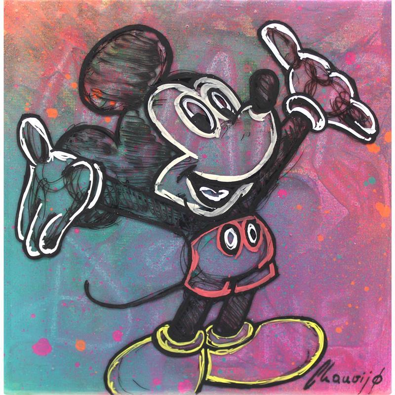 Peinture Mickey sketch par Chauvijo | Tableau Figuratif Icones Pop Graffiti Acrylique Résine