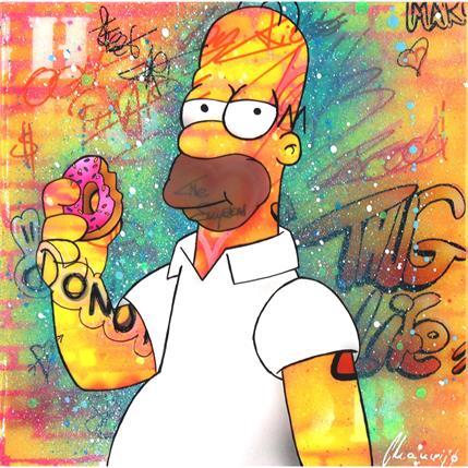 Painting Homer by Chauvijo | Painting Figurative Mixed Pop icons