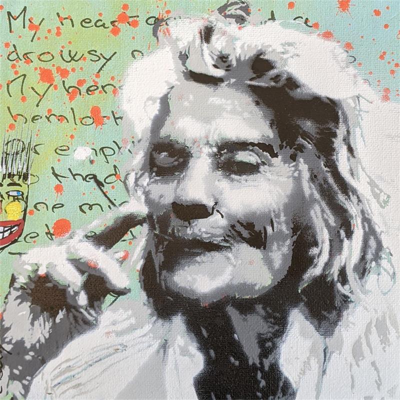 Painting Old smile by Doisy Eric | Painting Street art Acrylic, Cardboard, Graffiti Life style, Pop icons, Portrait