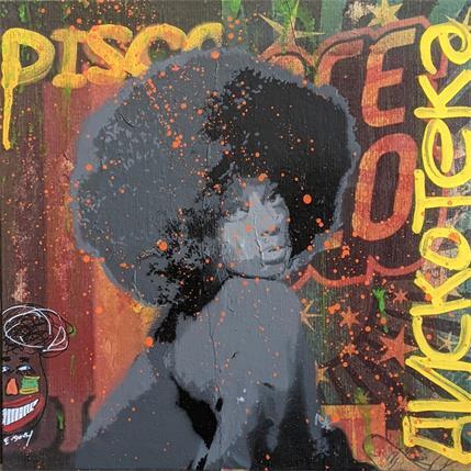 Gemälde Diana Ross von Doisy Eric | Gemälde Street art Acryl, Graffiti, Pappe Pop-Ikonen, Porträt