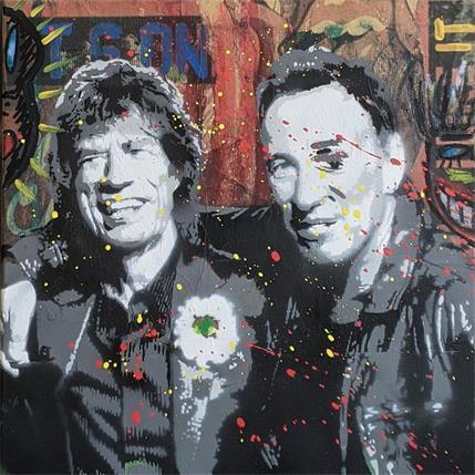 Peinture Lovers Rock par Doisy Eric | Tableau Street Art Acrylique, Graffiti, Mixte icones Pop, Portraits