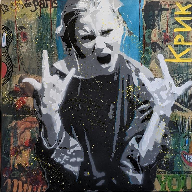 Painting Le cri by Doisy Eric | Painting Street art Acrylic, Graffiti, Oil Life style, Portrait