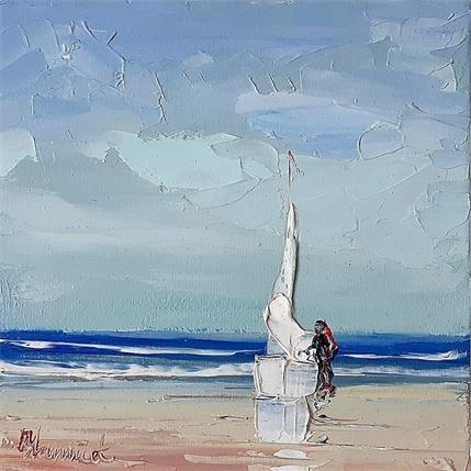 Peinture De la mer viendra la brise par Hanniet | Tableau Figuratif Huile Marine, Paysages, Scènes de vie
