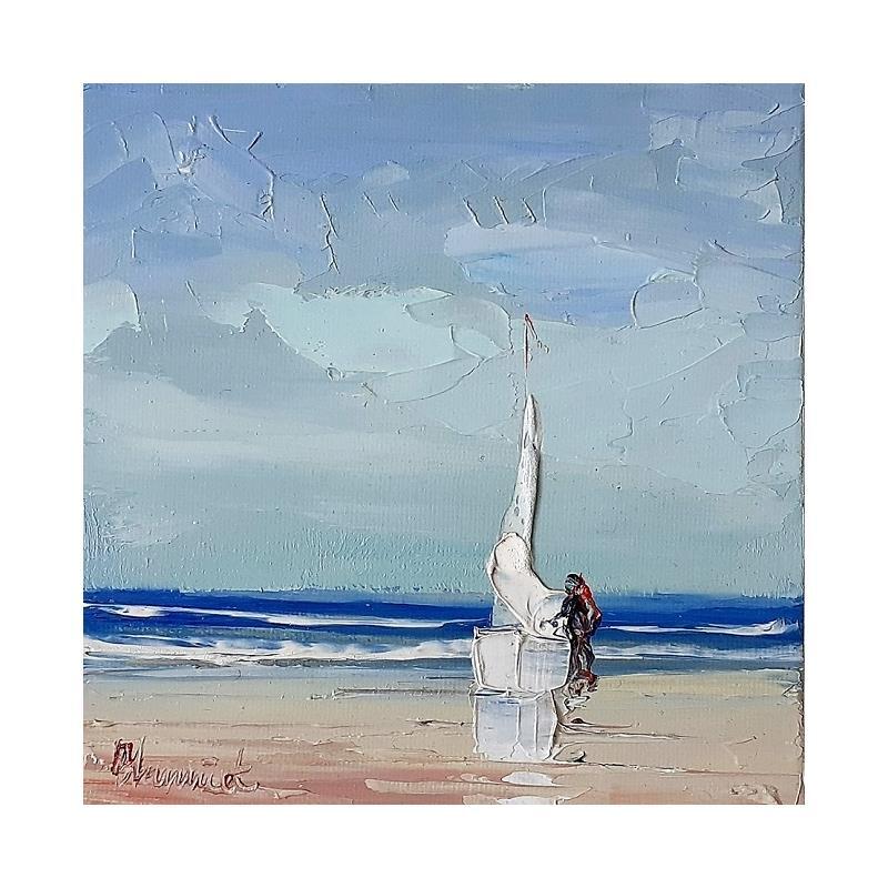 Painting De la mer viendra la brise by Hanniet | Painting Figurative Oil Landscapes, Life style, Marine