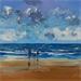 Painting En famille au bord de la mer by Hanniet | Painting Figurative Landscapes Marine Life style Oil