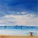 Gemälde Lumière câline du bord de mer von Hanniet | Gemälde Figurativ Landschaften Marine Alltagsszenen Öl
