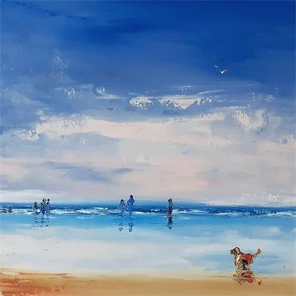 Painting Lumière câline du bord de mer by Hanniet | Painting Figurative Oil Landscapes, Life style, Marine