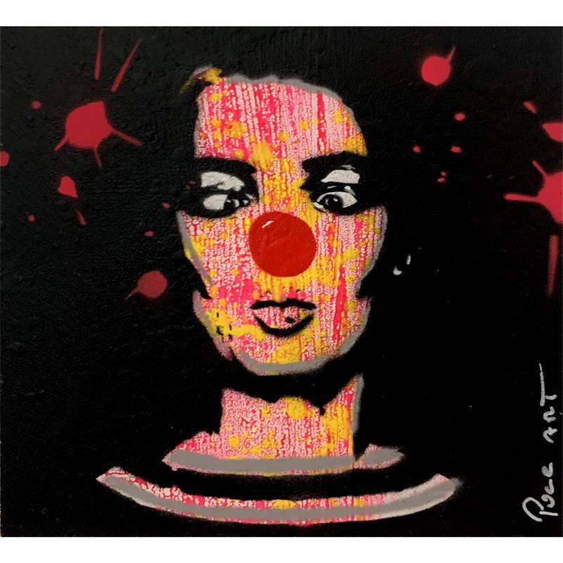 Painting Clown by Puce | Painting Pop art Mixed Portrait