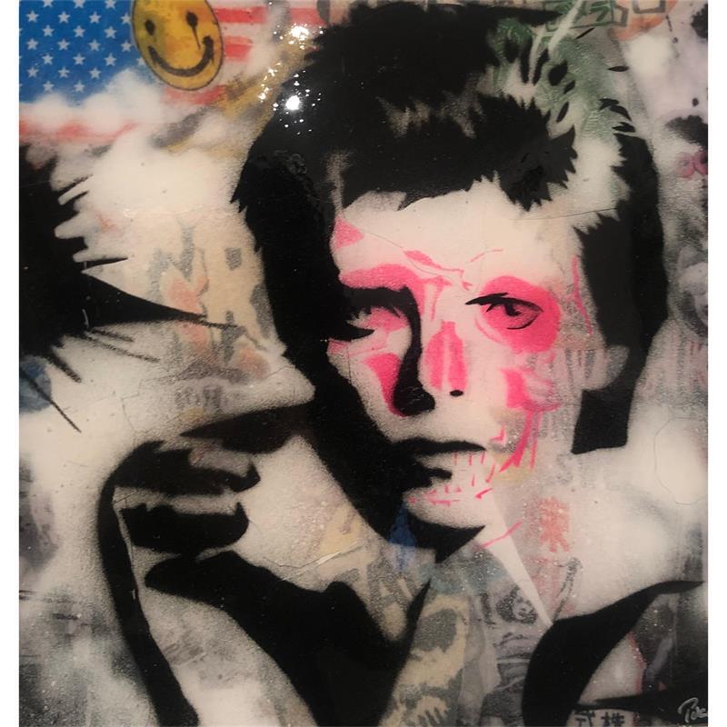 Painting Skull Bowie by Puce | Painting Pop art Mixed Pop icons
