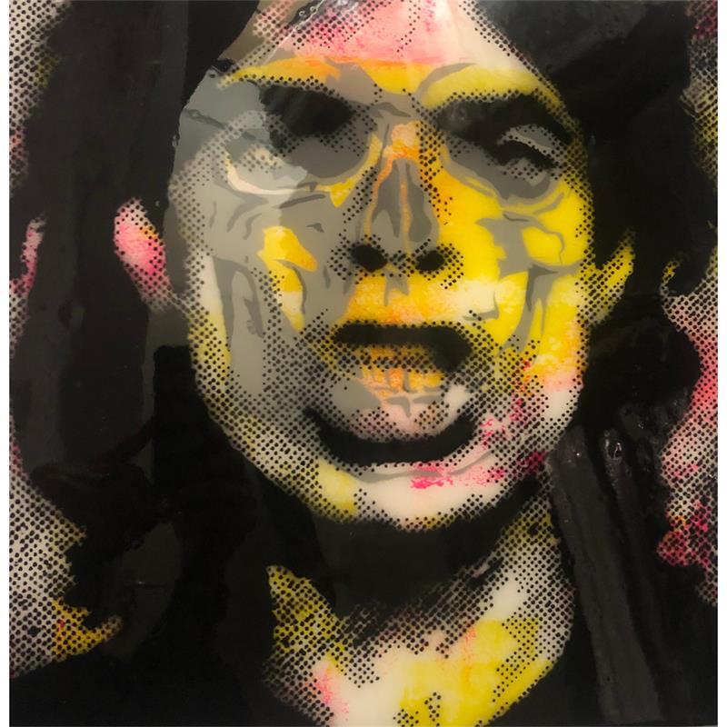 Peinture Mick par Puce | Tableau Pop-art Acrylique, Bois Icones Pop
