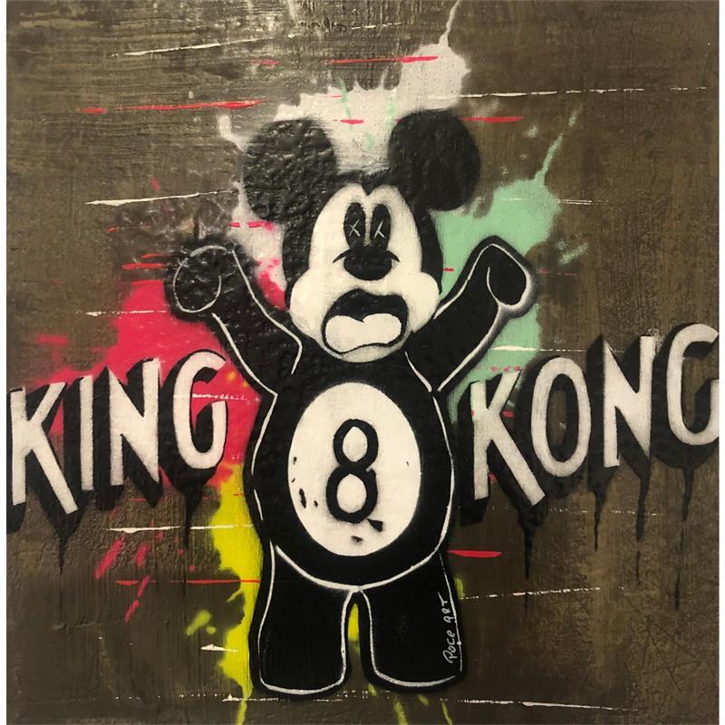 Painting Mickey by Puce | Painting Pop-art Acrylic, Wood Pop icons