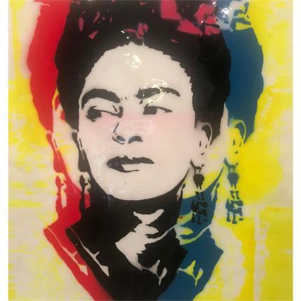 Peinture Frida par Puce | Tableau Pop Art Mixte icones Pop