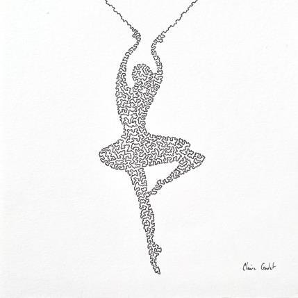 Painting Danseuse pirouette by Godet Claire | Painting Figurative Ink Life style