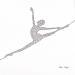Peinture Danseuse saut par Godet Claire | Tableau Figuratif Scènes de vie Encre