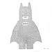 Peinture Batman lego par Godet Claire | Tableau Figuratif Icones Pop Encre