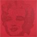 Gemälde Maryline rouge von Godet Claire | Gemälde Pop-Art Pop-Ikonen Tinte
