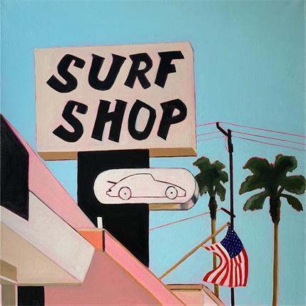 Painting SURF SHOP by Al Freno | Painting Figurative Oil Urban