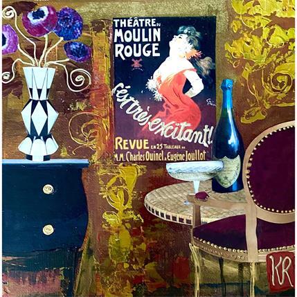 Painting Rêverie by Romanelli Karine | Painting Figurative Mixed Life style, Pop icons, still-life