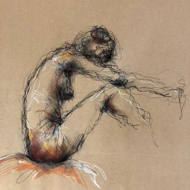 Painting Sandra by Sahuc François | Painting Figurative Nude Acrylic
