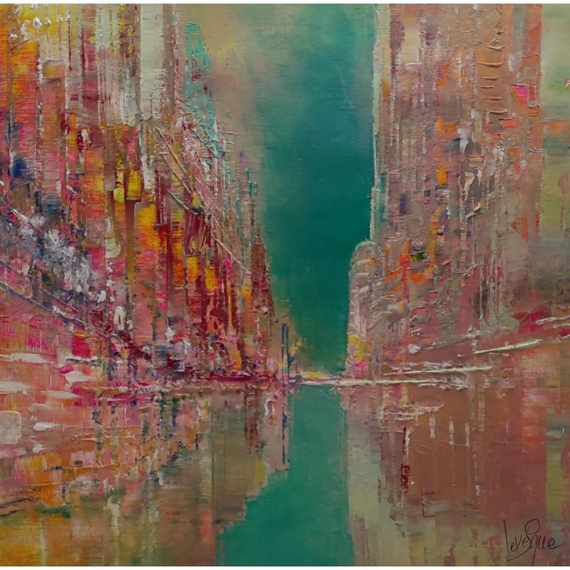 Painting Une autre Venise by Levesque Emmanuelle | Painting Raw art Urban Oil