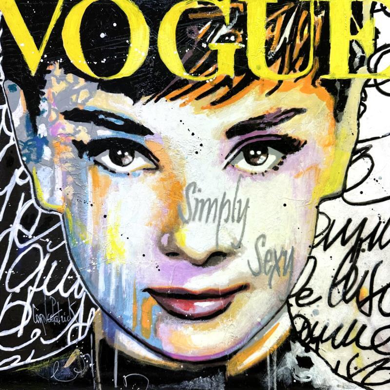 Peinture Audrey Hepburn, simply sexy par Cornée Patrick | Tableau Pop-art Icones Pop, Portraits