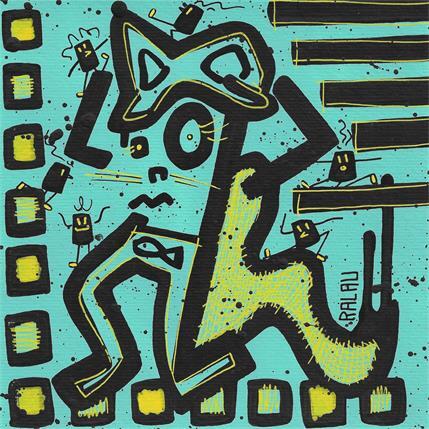 Painting Neither cat nor gourmet by Ralau | Painting Pop art Mixed Animals, Life style, Pop icons