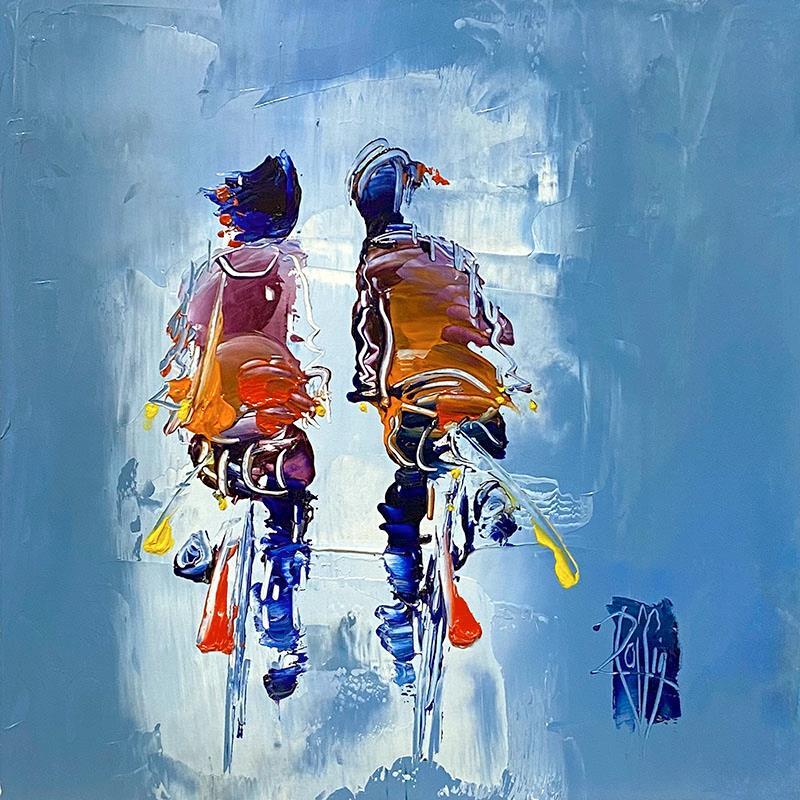 Painting Rencontre by Raffin Christian | Painting Figurative Oil Life style