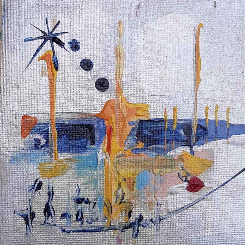 Peinture En rêve  par Bastide d´Izard Armelle | Tableau Abstrait Paysages Urbain Huile